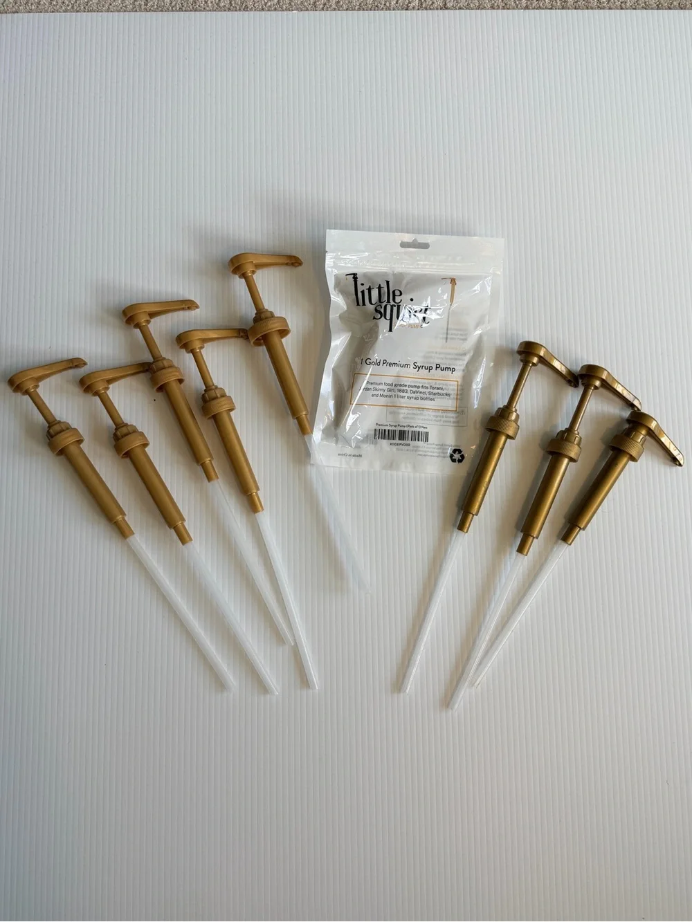 Gold Syrup Pump - Pack of 9